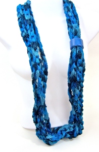 extra long blue infinity scarf