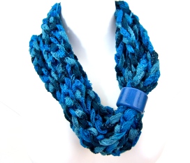 deep blue loop scarf