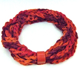 orange scarf necklace