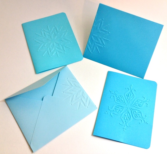 blue snowflake holiday cards custom